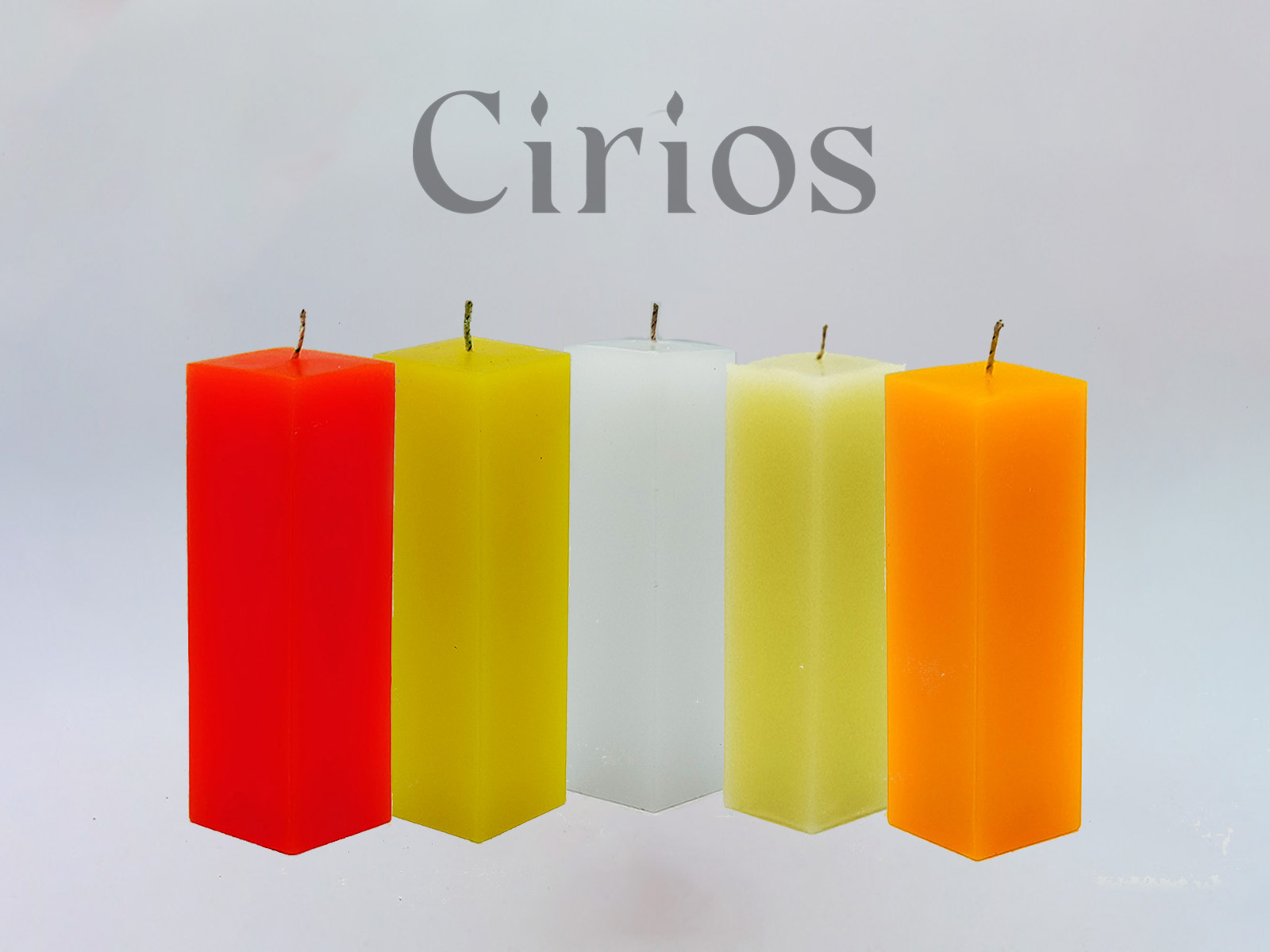 Cirio Cuadrado Delgado 5x5x16