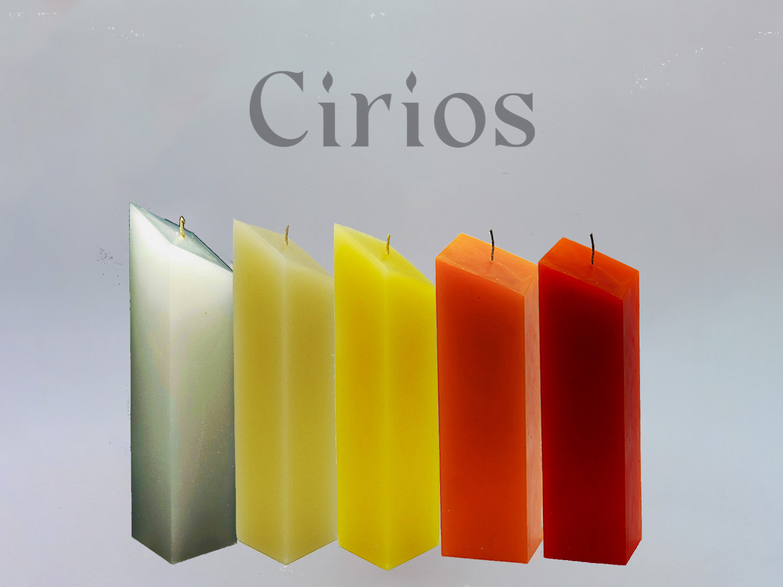 Cirio Cuadrado Sesgado Mediano 8x8x24